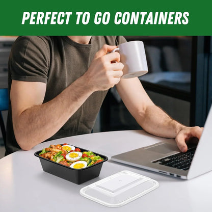 Avelena | 50-teiliges Meal-Prep-Behälter-Set mit Deckel – Ideal für Essensvorbereitung