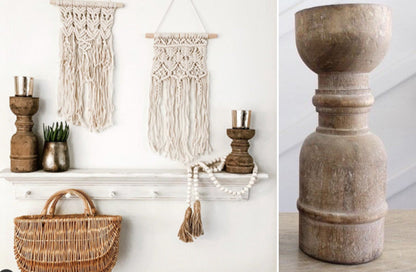 Avelena | Chunky Wood Spindle Strahler, Set Von 3