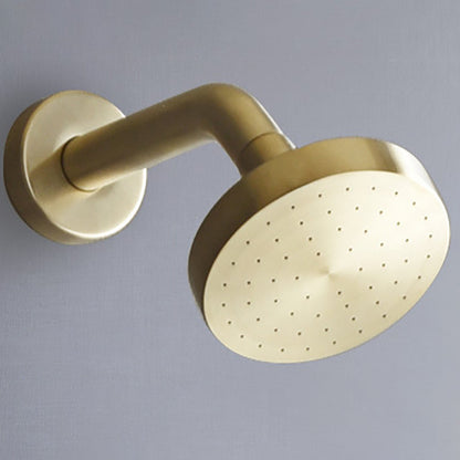 Avelena | Edelstahl Duschkombination Runder Festduschkopf mit Duscharm