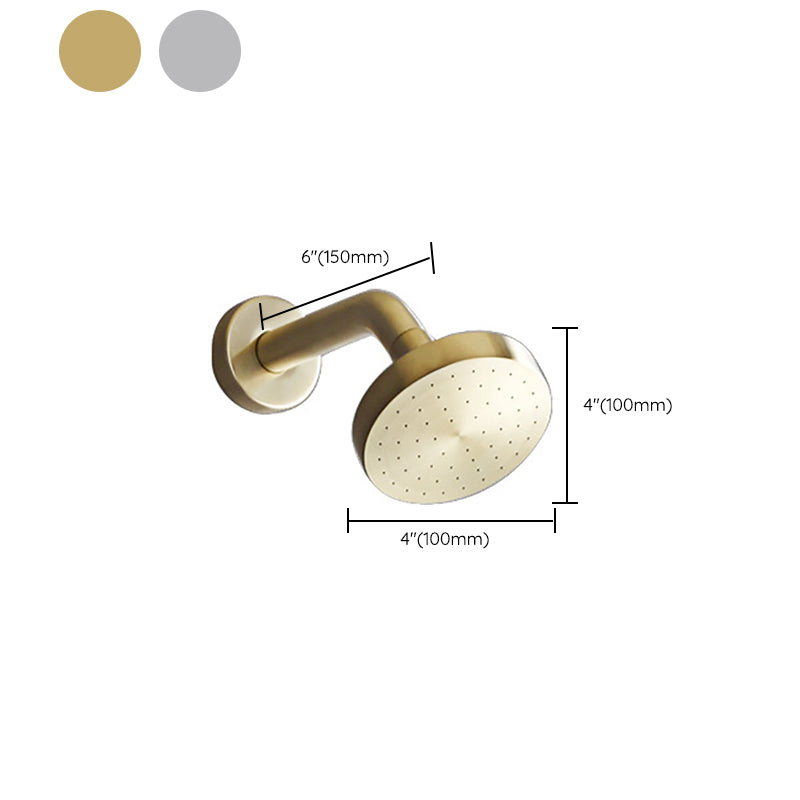 Avelena | Edelstahl Duschkombination Runder Festduschkopf mit Duscharm