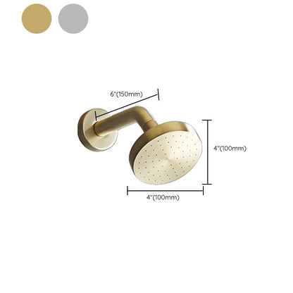 Avelena | Edelstahl Duschkombination Runder Festduschkopf mit Duscharm