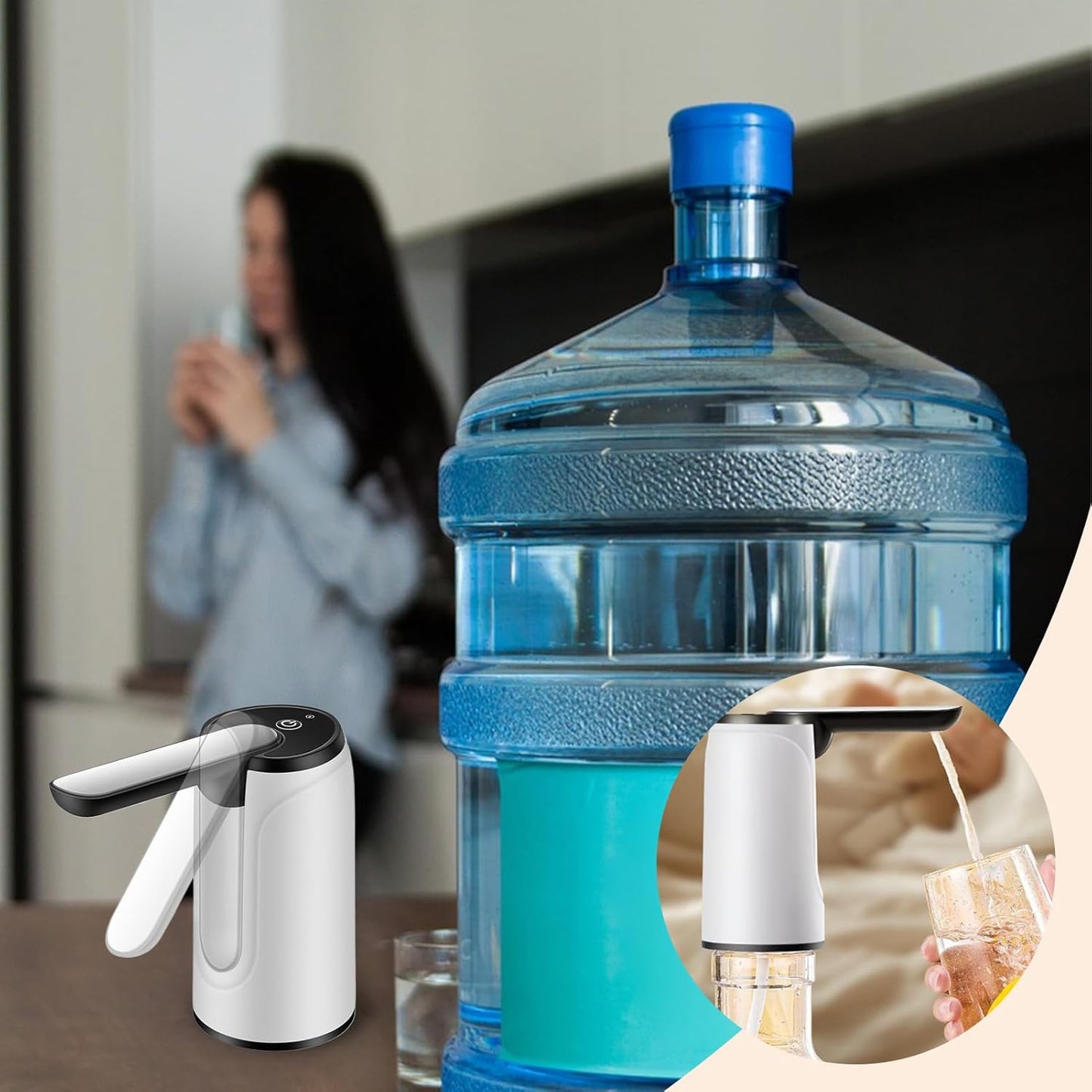 Avelena | Tragbarer USB wiederaufladbarer Wasserspender – Hydravo (1+1 KOSTENLOS)