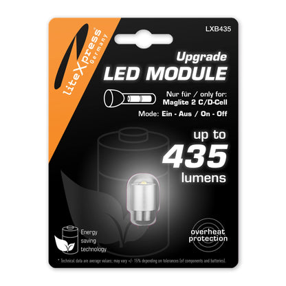 Avelena | Litexpress Led Upgrade-Modul Lxb435, 435 Lumen für Maglite S2D015/016, S2C015
