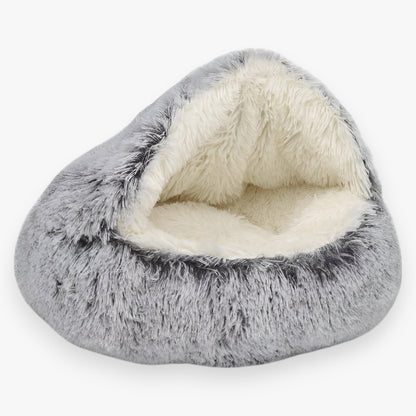 Avelena | Weiches Winterhaustierbett mit waschbarem Bezug und rutschfester Basis