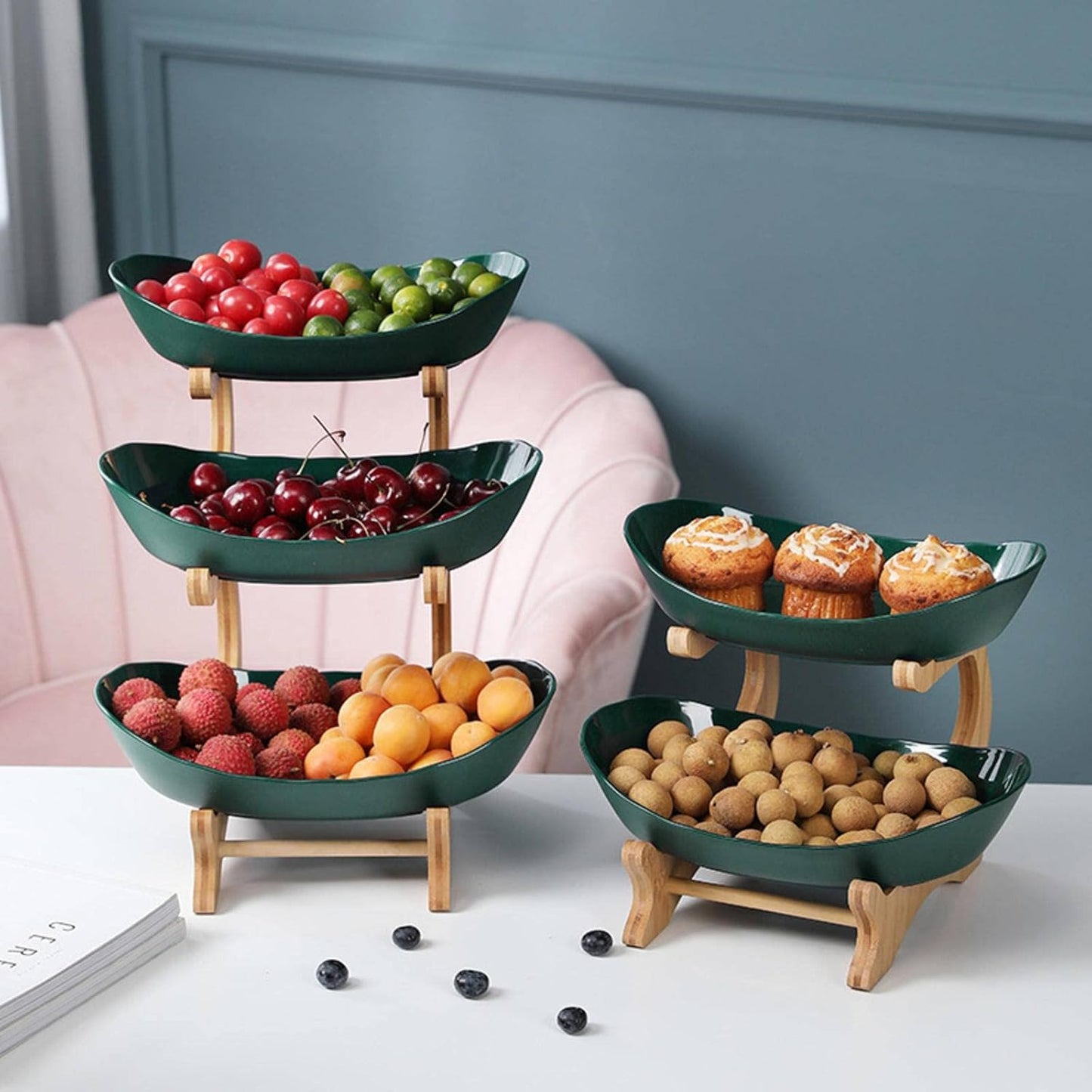 Avelena | Stilvolle Metall Obststand mit 2 Oder 3 Ebenen Stackfruit