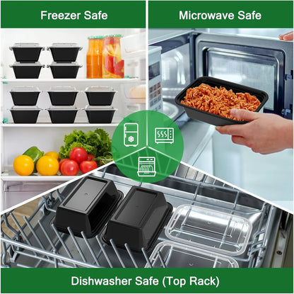 Avelena | 50-teiliges Meal-Prep-Behälter-Set mit Deckel – Ideal für Essensvorbereitung