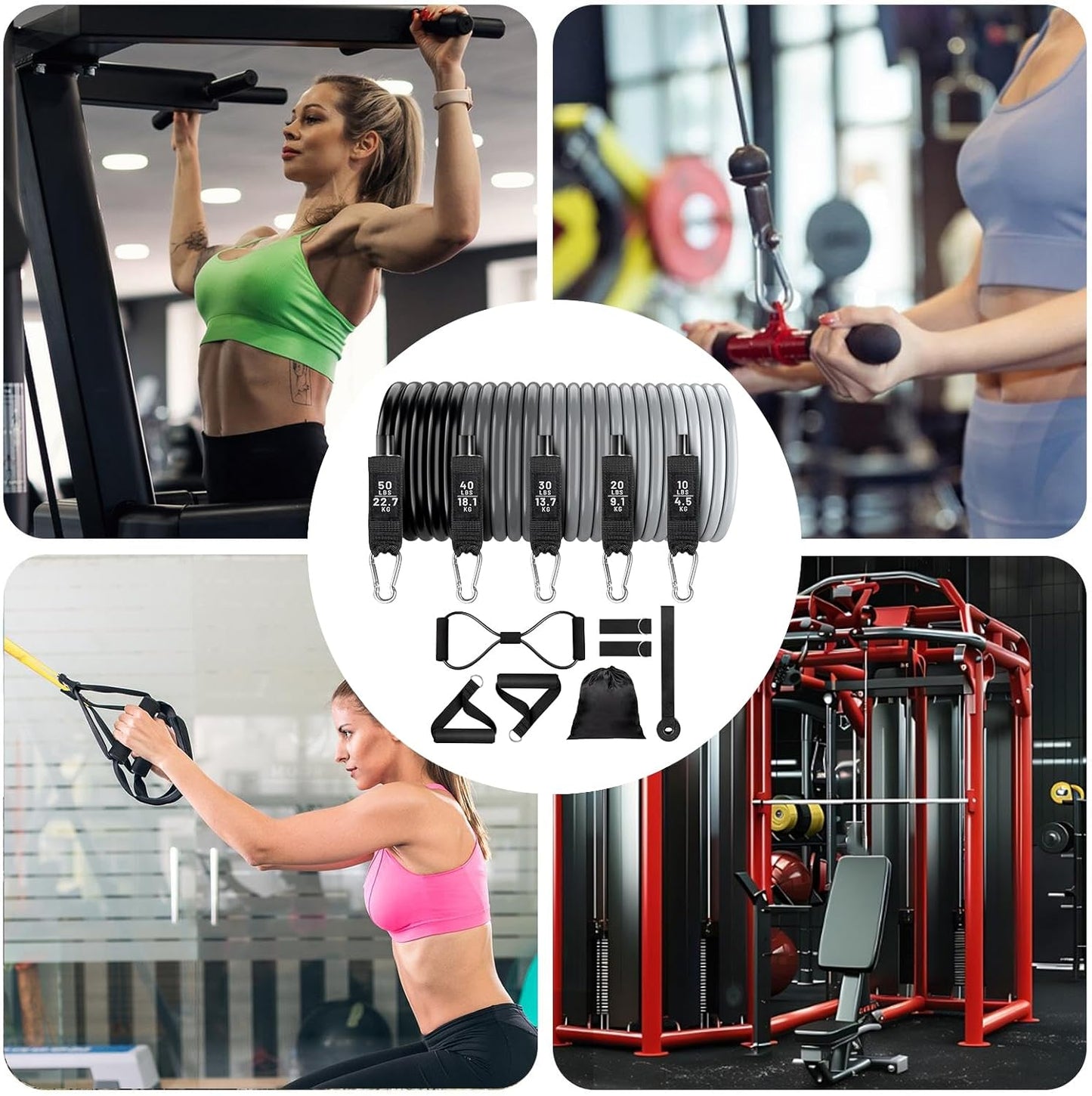 Avelena | Trainer Aufhängungswiderstandsbänder Set – Veltrix