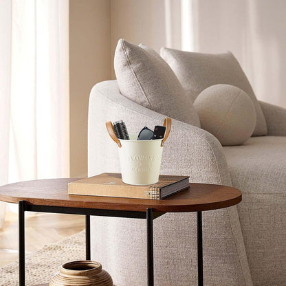 Avelena | Dekorative Pflanzenkübel mit Ledergriffen – Blumentöpfe für Zuhause und Garten