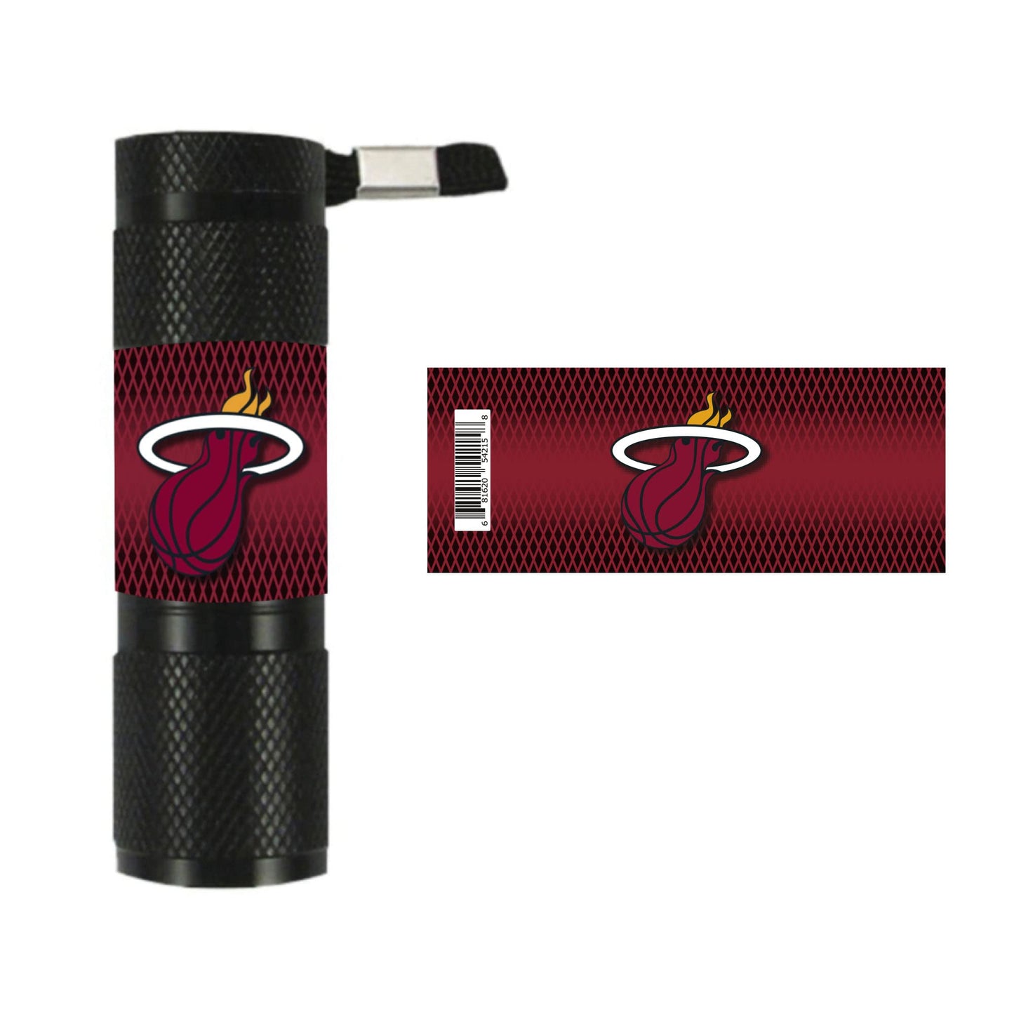 Avelena | Fanmats Nba Miami Heat Led Taschenlampe Schwarzes Aluminium, Einheitsgröße, Ideal für Fans