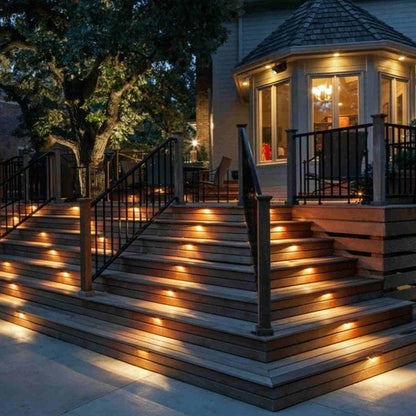 Avelena | Solar Step Light - Wasserdichte LED-Außenbeleuchtung für Gehwege, Terrassen und Treppen - Solarbetriebene Gartenbeleuchtung