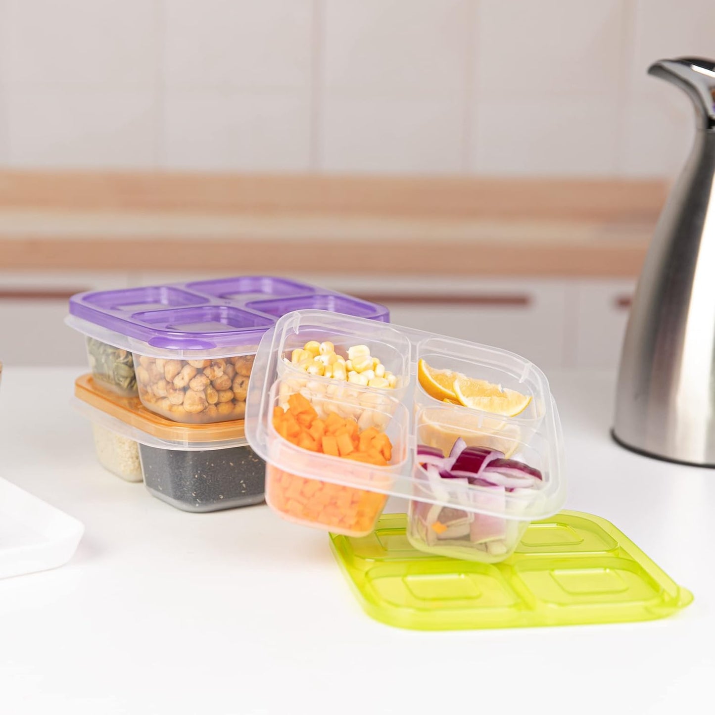 Avelena | 6Er-Pack Wiederverwendbare Bento-Box Mahlzeiten Vorbereitungsset