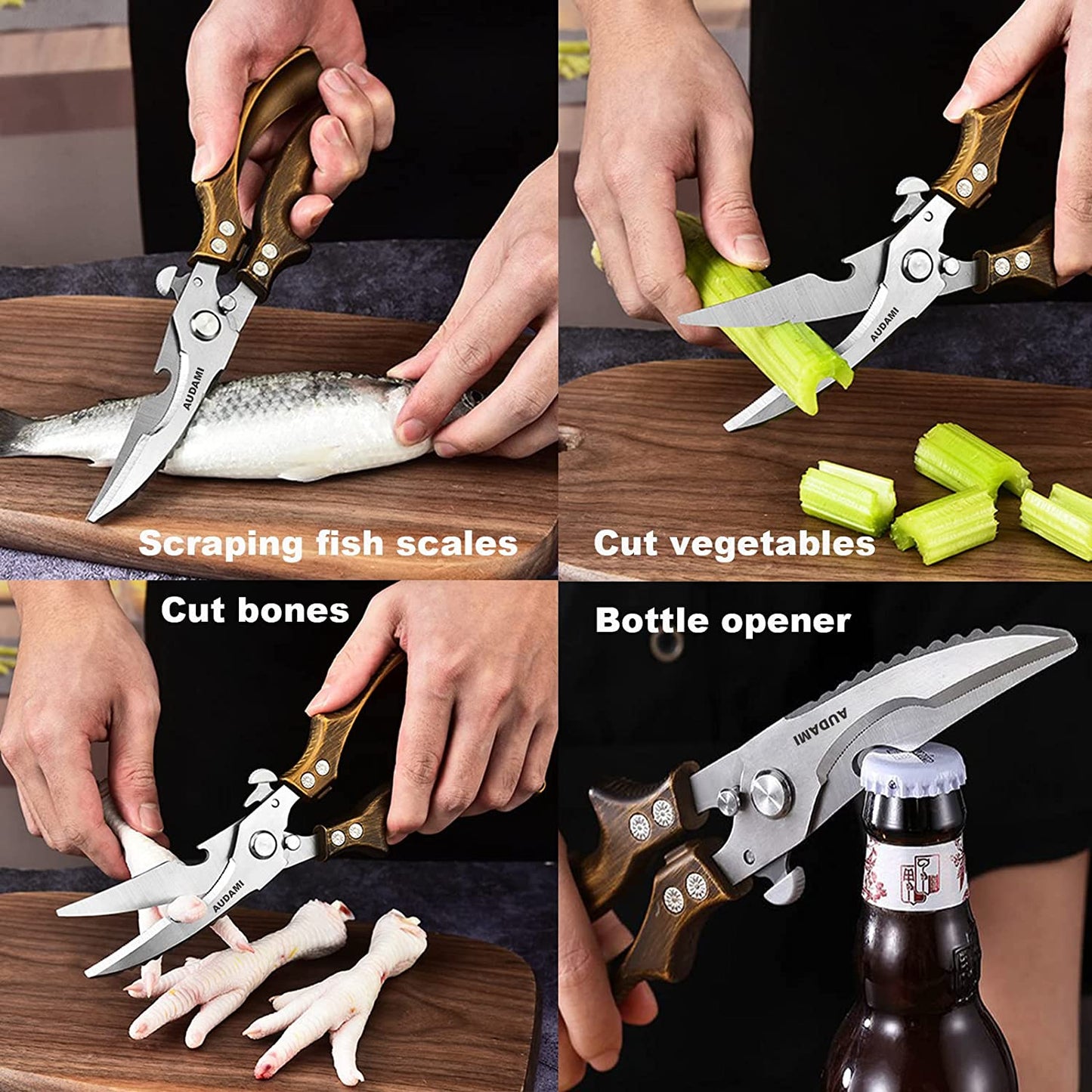 Avelena | Küchen-Scheren Schwerlast-Küchenscheren-Set 2-Pack, Geflügelscheren Schwerlast-Profischnell