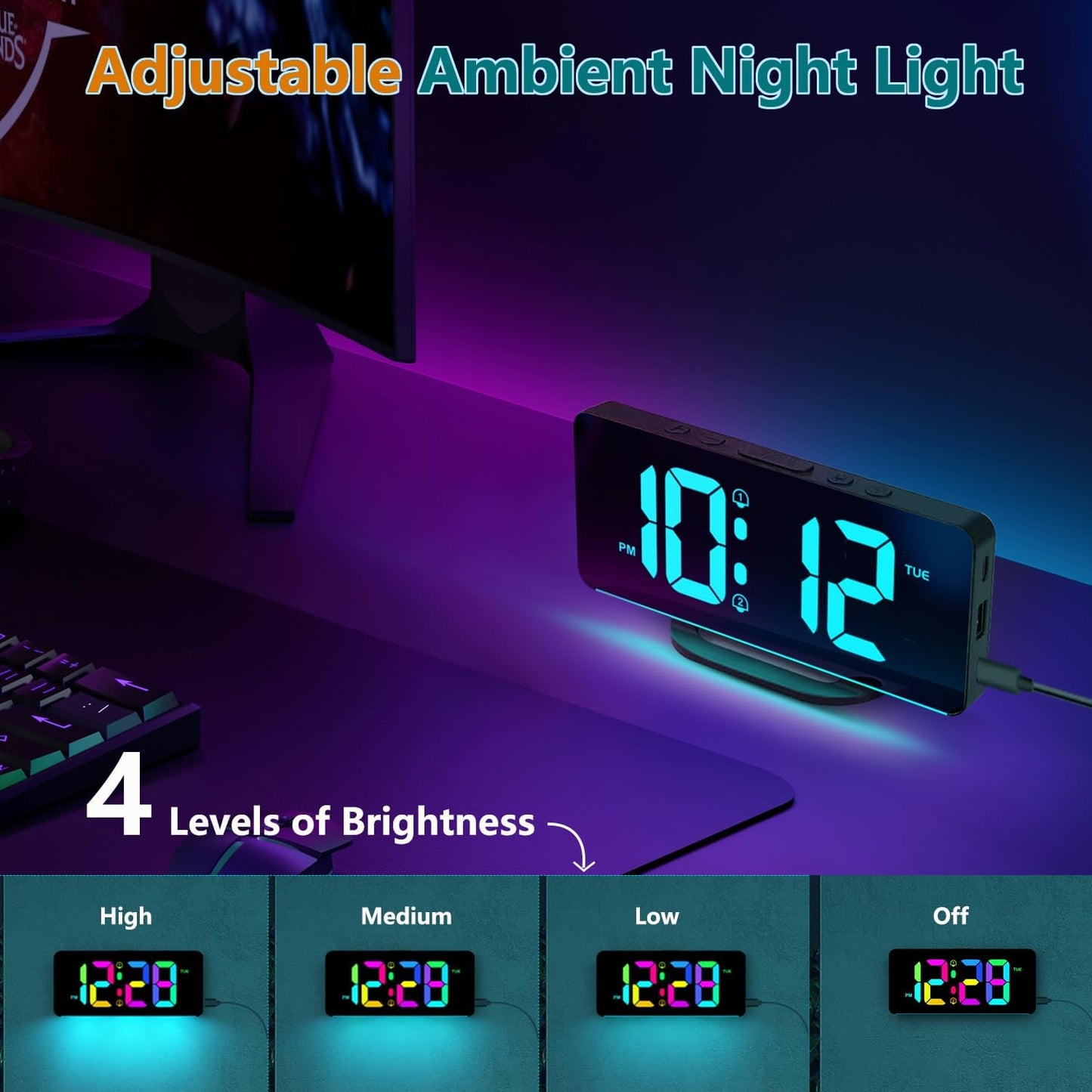 Avelena | 11,5-Zoll Digitaler Kalender Tagesuhr mit 19 Erinnerungen – Claryon