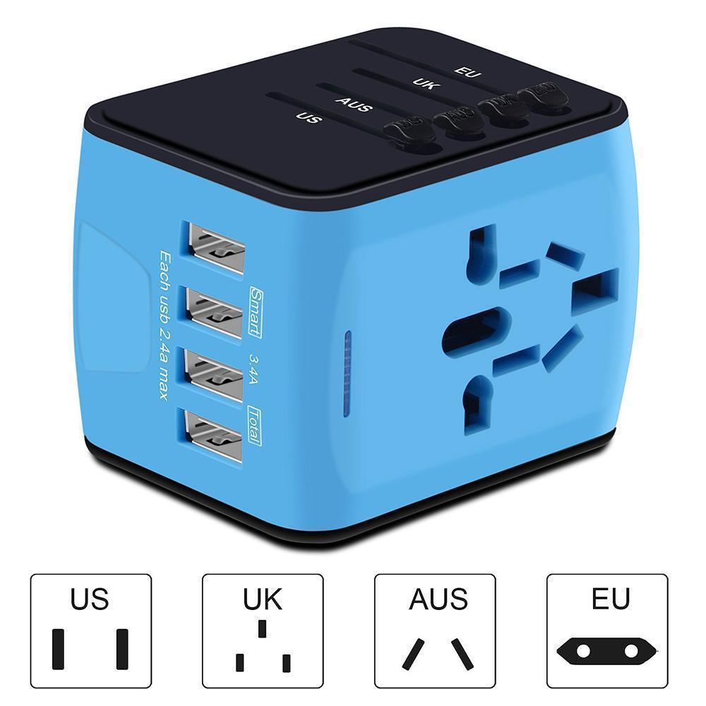 Avelena | Bequee Universal World Plug Reiseadapter, blau