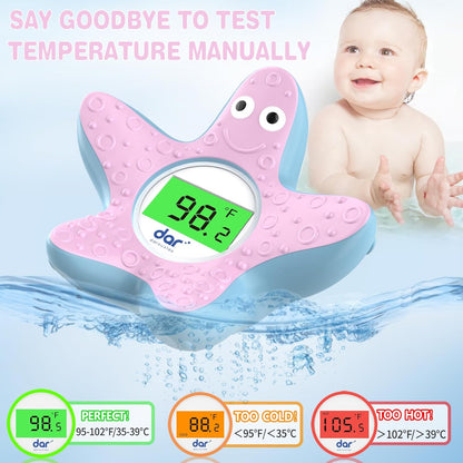 Avelena | AquaVeilig Baby Badthermometer – digitales Display mit 3 Farben und Temperaturwarnung