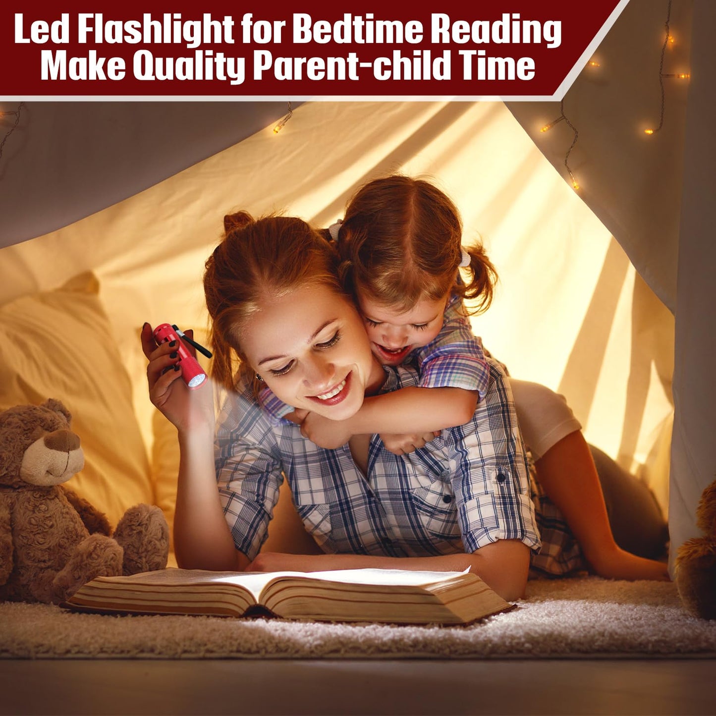Avelena | Vihose Mini Taschenlampen 20 Stk Rot Led Handheld Aluminium Licht für Kinder Notfälle Camping