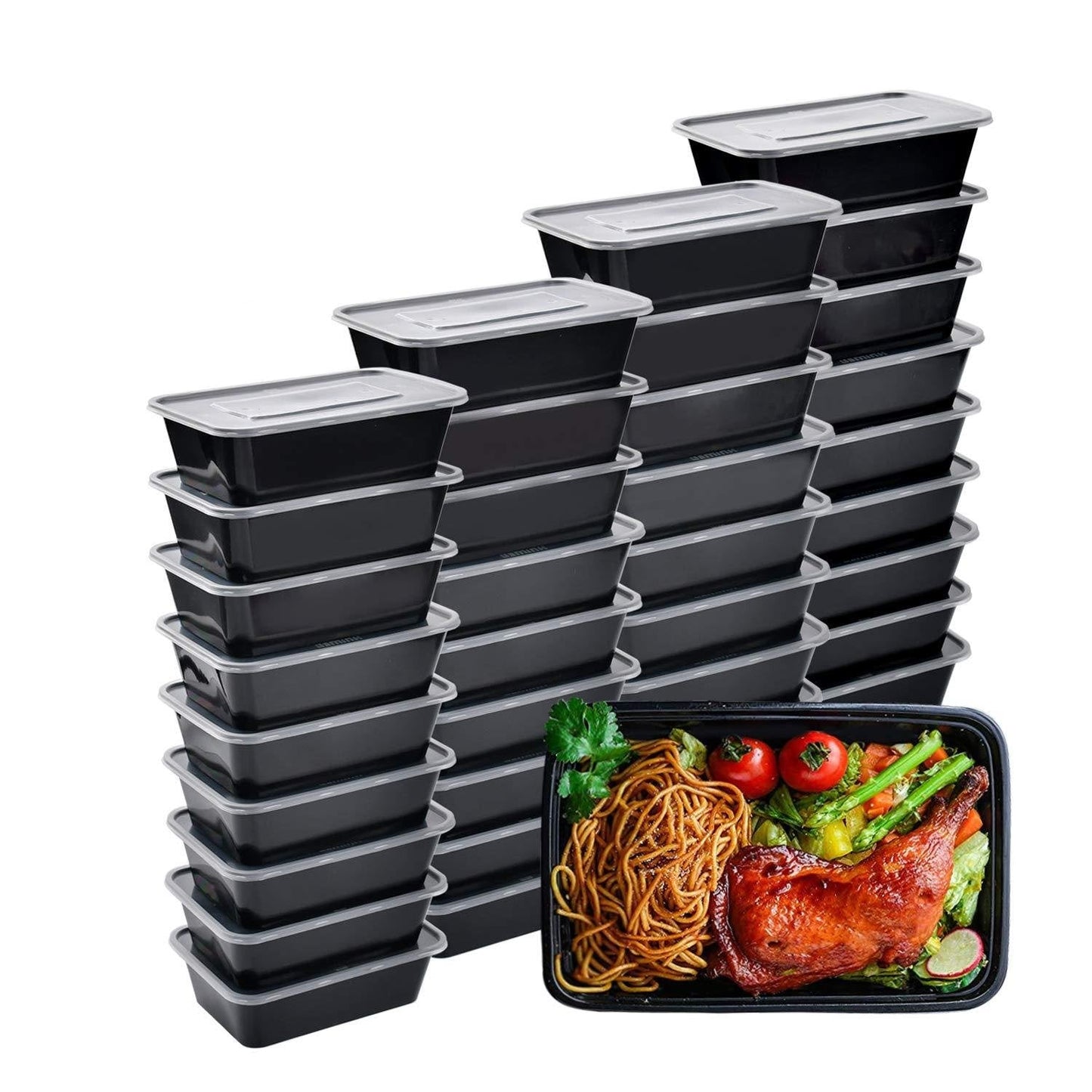 Avelena | 100 Stück: Mahlzeitenvorbereitung Wiederverwendbare Behälter - Bpa-Frei - Bento Isolierte Lunchboxen