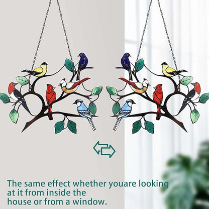 Avelena | Six-Bird Metallfenster Pendel Dekor