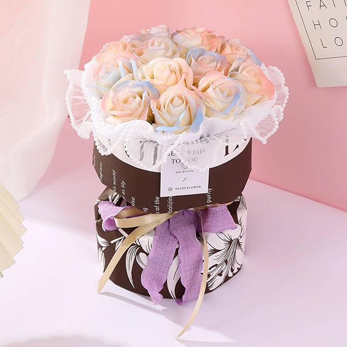 Avelena | Floragiene Handgefertigter Seifenblumenstrauß Geschenkkorb