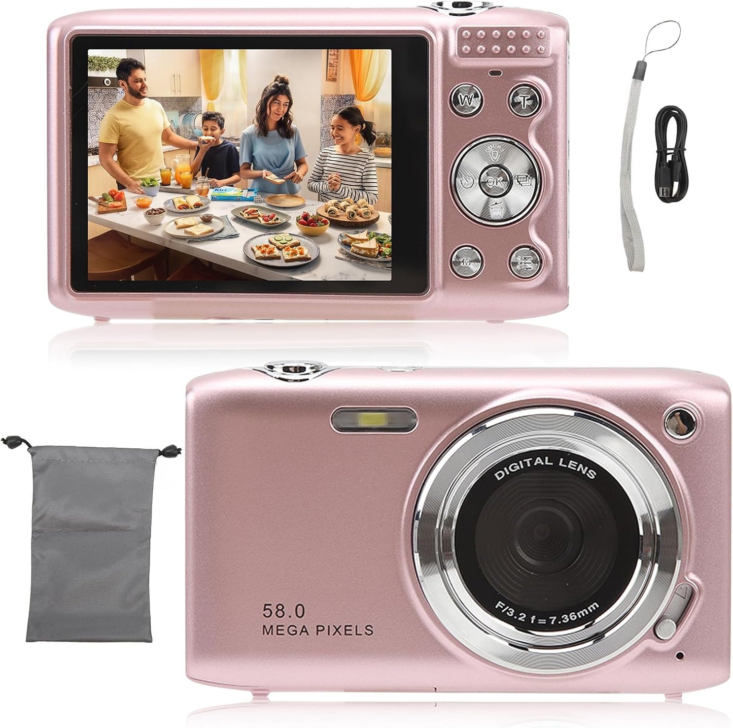 Avelena | 4K Kompakte Digitalkamera mit 58MP Fotos und 16X Zoom – Lumora