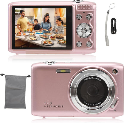 Avelena | 4K Kompakte Digitalkamera mit 58MP Fotos und 16X Zoom – Lumora