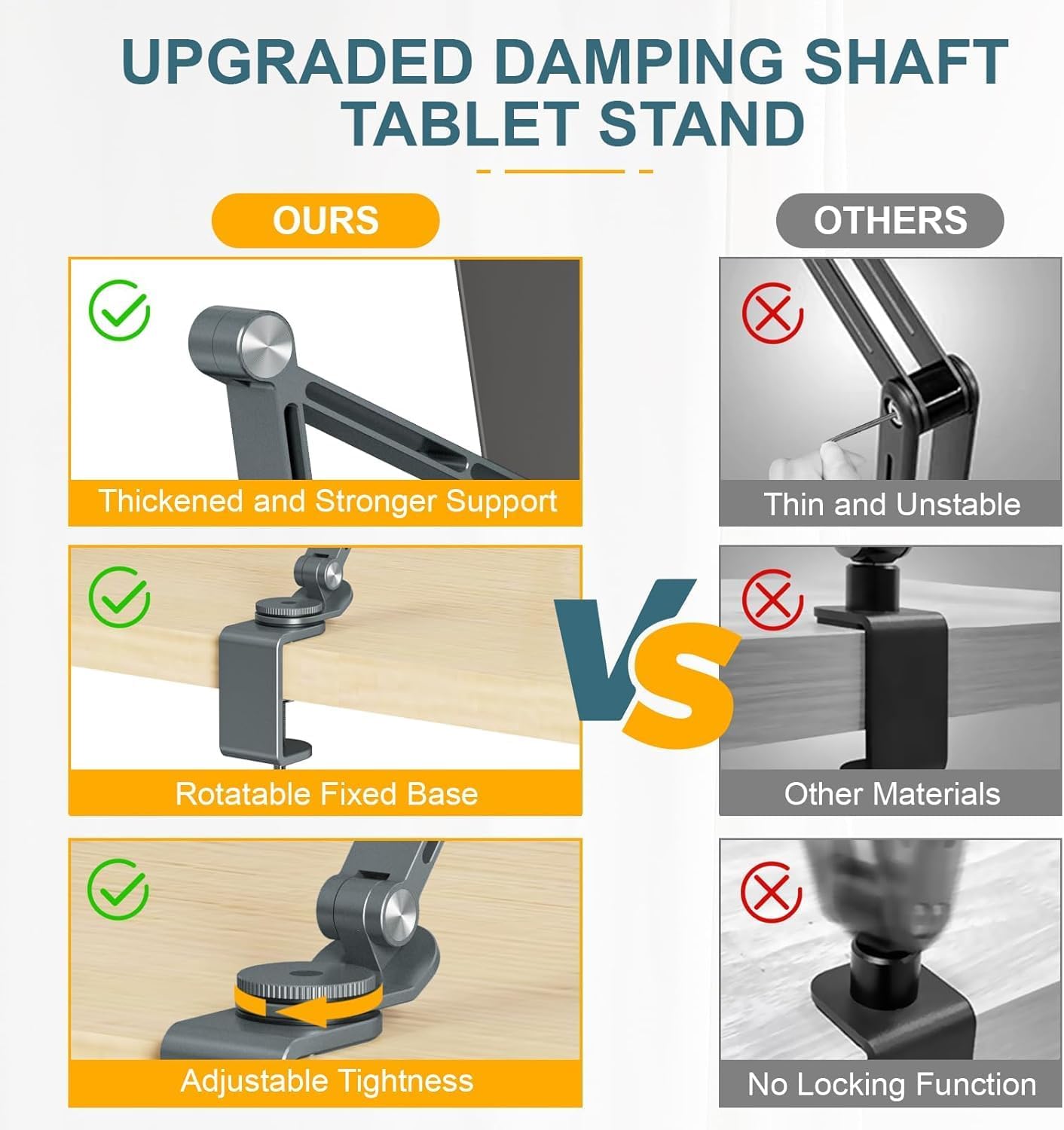 Avelena | Verstellbarer Aluminium-Tablet-Ständer mit 360° Drehung – Movaro