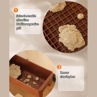 Avelena | Automatische geruchlose Katzenbox mit offener Oberseite – Felvora