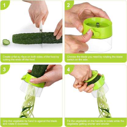 Avelena | 4-In-1 Zoodle Maker – Gemüse Spiral Schneider