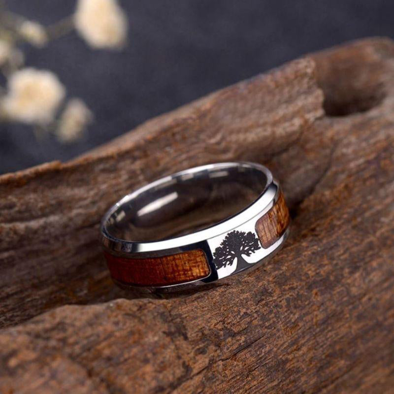 Avelena | Edelstahl Lebensbaum Ring für Damen Elina
