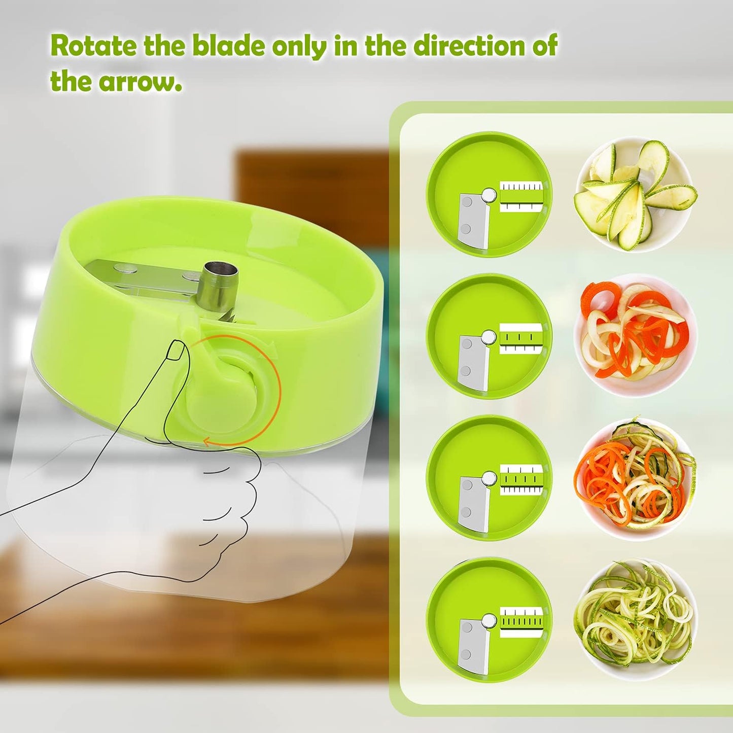 Avelena | 4-In-1 Zoodle Maker – Gemüse Spiral Schneider