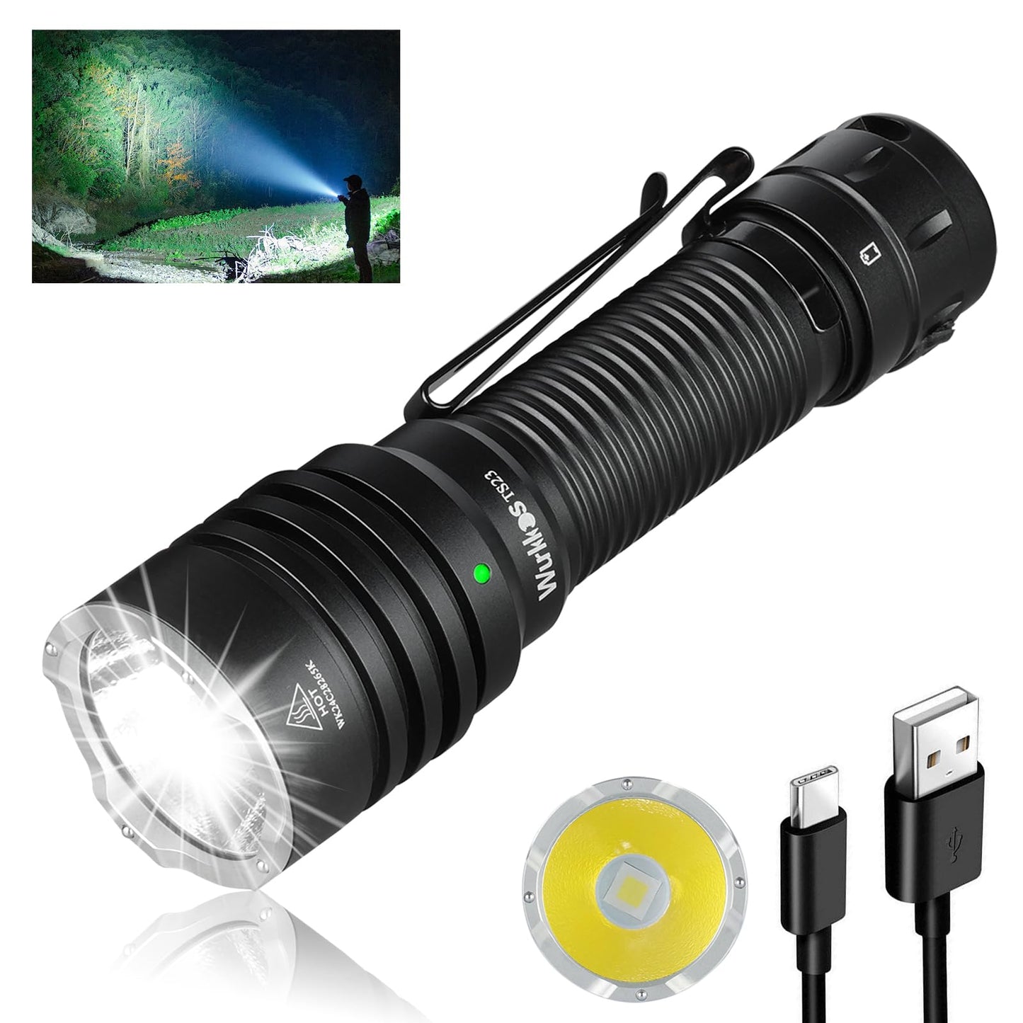 Avelena | Wurkkos Ts23 Taktische Taschenlampe 5000 Lumen Wiederaufladbar Ip68 Wasserdicht für Camping & Notfälle