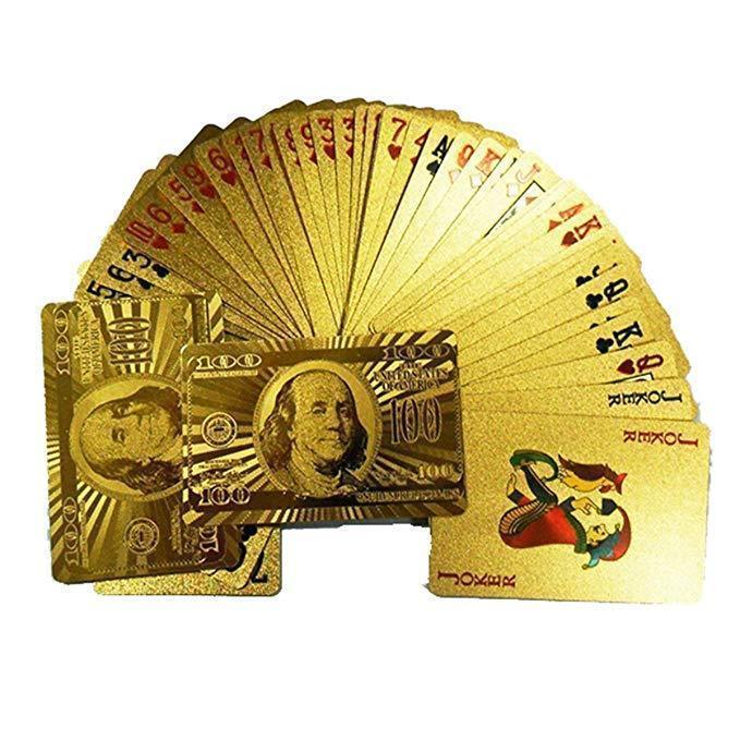 Avelena | Luxus 24K Goldfolie Poker Spielkarten