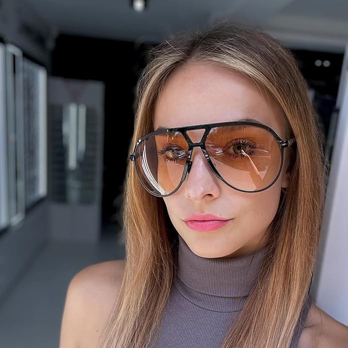 Avelena | Retro Große Fliegerbrille
