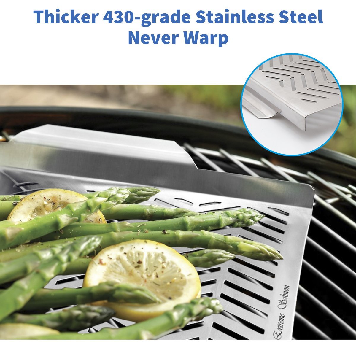 Avelena | Edelstahl Grill Toppplatte Pfanne