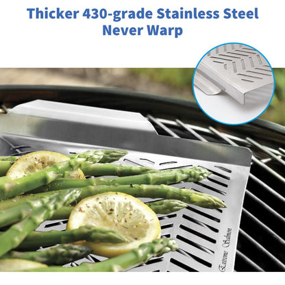 Avelena | Edelstahl Grill Toppplatte Pfanne