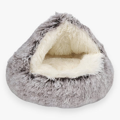 Avelena | Weiches Winterhaustierbett mit waschbarem Bezug und rutschfester Basis