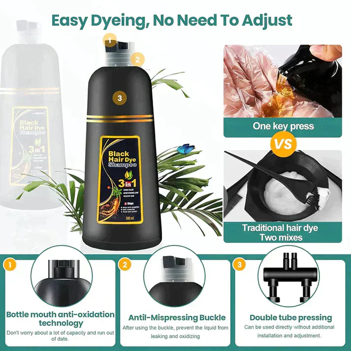 Avelena | BLACK HAIR DYE SHAMPOO (AYURVEDIC NO SIDE EFFECT)