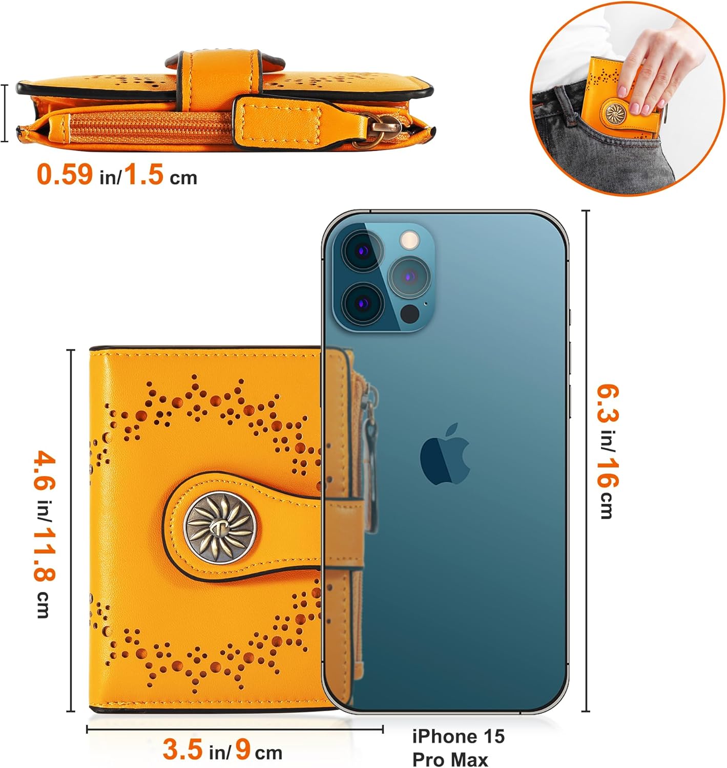 Avelena | Elegante Rfid Damenportemonnee mit Reißverschluss