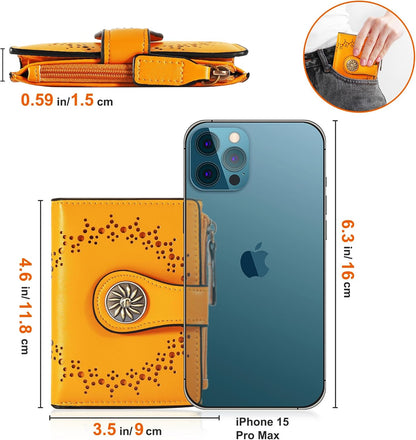 Avelena | Elegante Rfid Damenportemonnee mit Reißverschluss