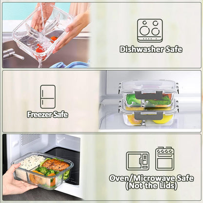 Avelena | Glas Meal Prep Container 5Er-Pack 1L