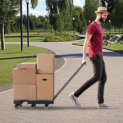 Avelena | 6-Rad Falt-Handwagen mit 227 kg Tragfähigkeit & Teleskopgriff – LoadMaster