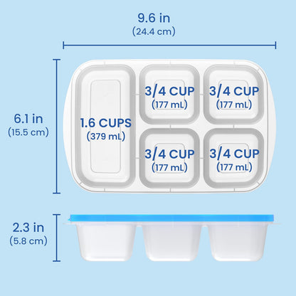 Avelena | Nachhaltige 5-Fächer Aufbewahrungsboxen Set Von 8