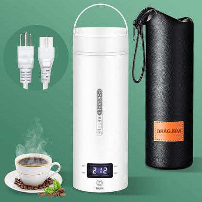 Avelena | Tragbarer elektrischer Reisekessel | Kompakte Edelstahl Smartkanne mit LCD