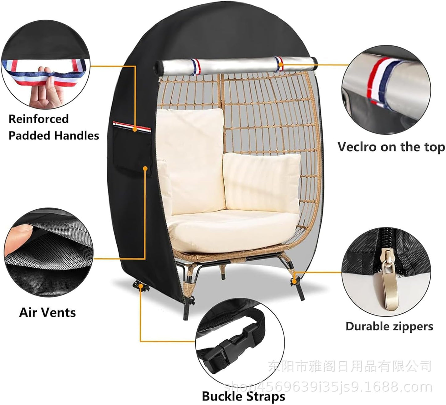 Avelena | Wasserdichter Eierstuhlbezug mit Doppelreißverschluss – Solara