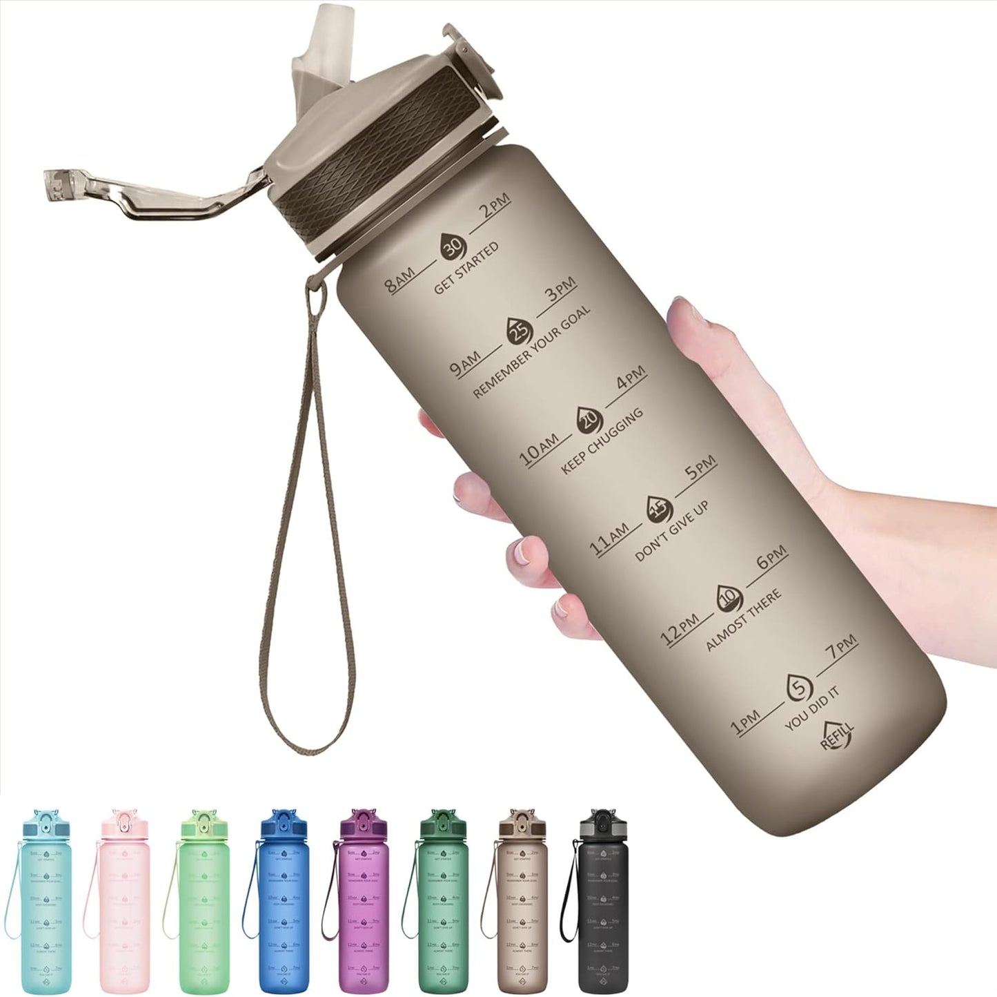Avelena | Trendy Motivierende Trinkflasche 900Ml