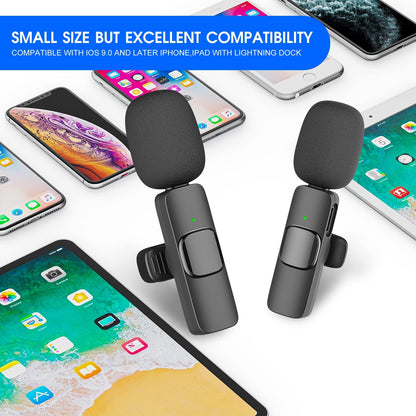 Avelena | 2-Pack kabelloses Mikrofon für iPhone iPad