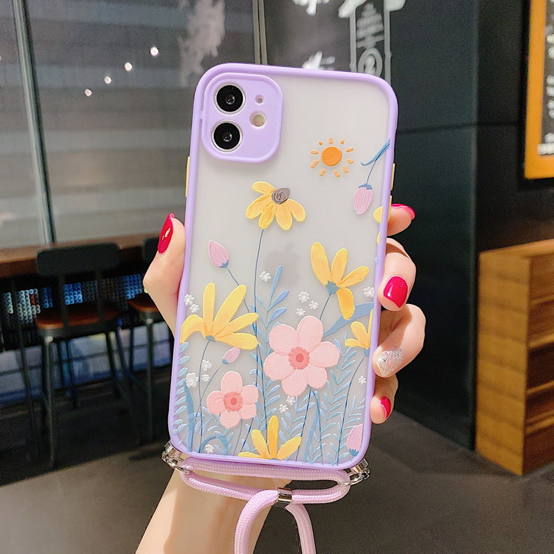 Avelena | Lavendel Blume Lanyard Telefonhülle für Iphone Xsmax