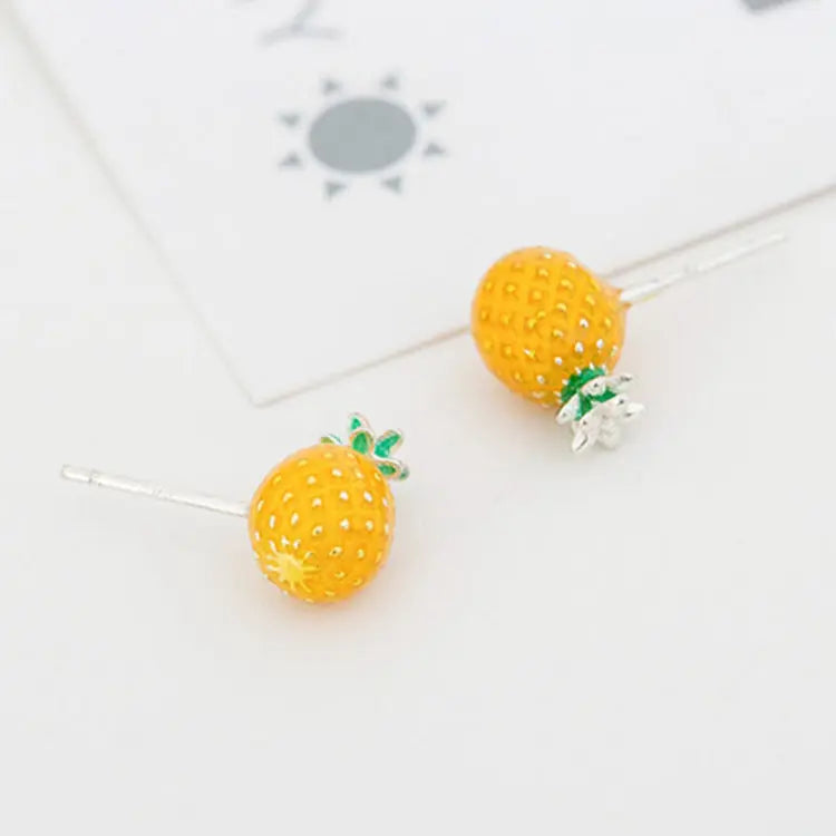 Avelena | Ananas Stecker Ohrringe - Süßer Stil