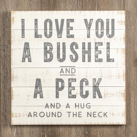 Avelena | Bushel And A Peck Shiplap Zeichen