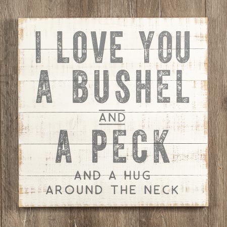 Avelena | Bushel And A Peck Shiplap Zeichen